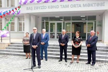 Şəkidə yeni məktəb binasının açılışı olub