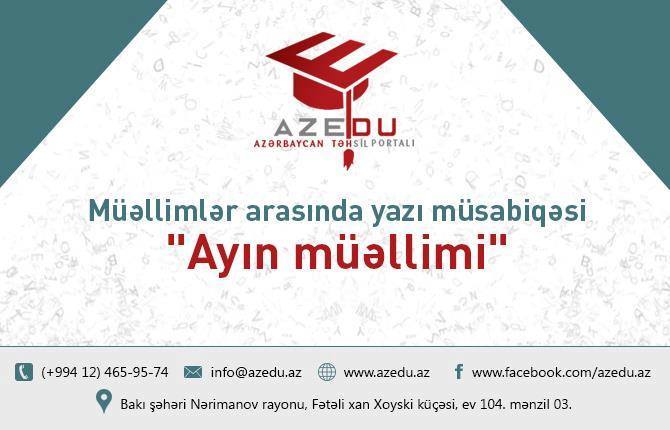 “Ayın müəllimi”-də qalib olmaq üçün SON TARİX - Az qaldı...