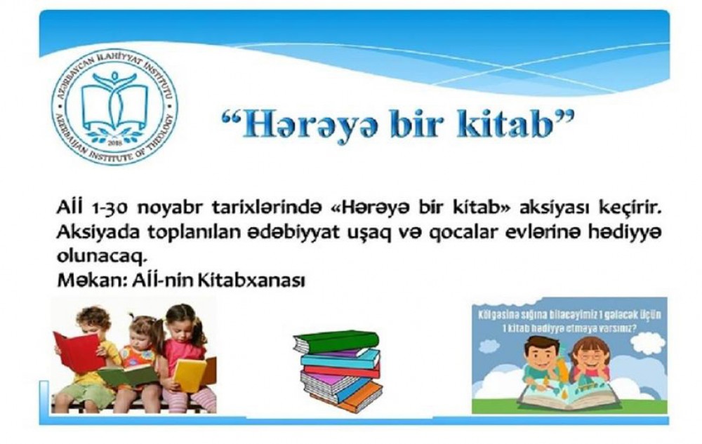 “Hərəyə bir kitab” aksiyasına start verilib