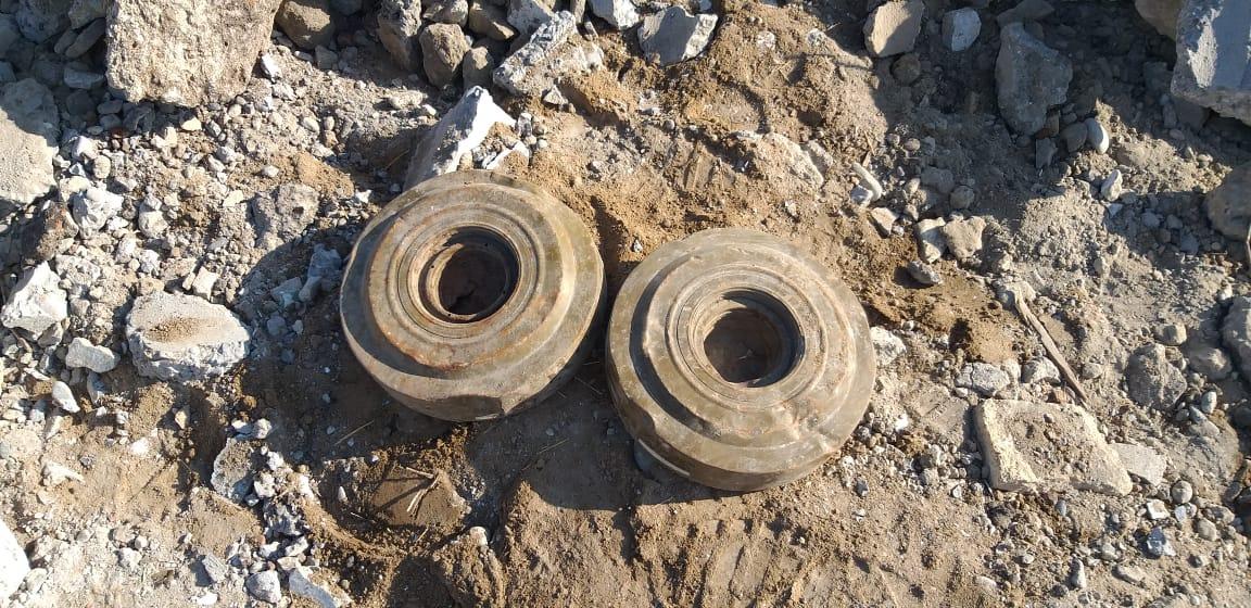 Orta məktəbin həyətində 2 ədəd tank əleyhinə mina aşkarlandı