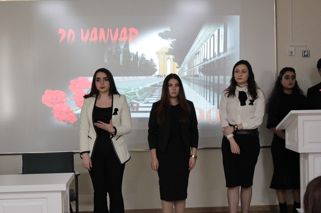 Seçenov Universitetinin Bakı filialında 20 Yanvar faciəsi qurbanları yad edilib