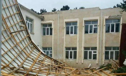 Damı uçan məktəbdə tədris bərpa olunub? - AÇIQLAMA      