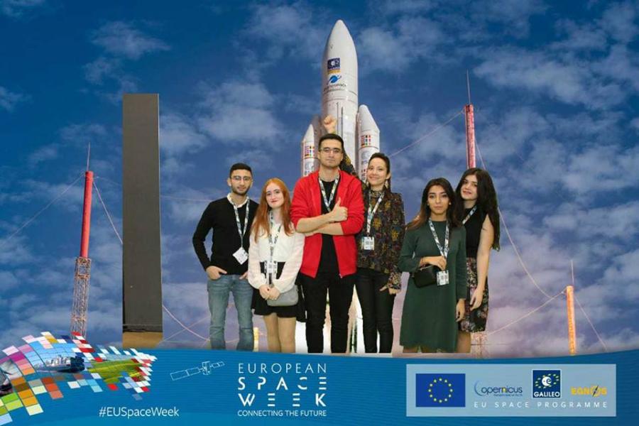   Memarlıq və İnşaat Universitetinin tələbəsi Avropa Kosmos Həftəsində iştirak edib - FOTO