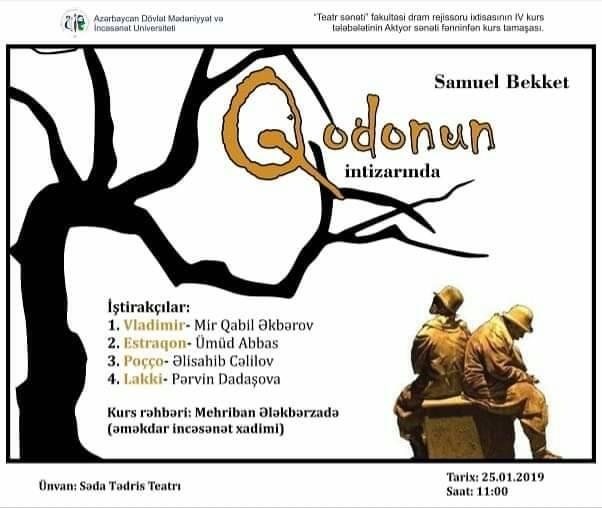 Tələbələrinin ifasında “Qodonun intizarında” tamaşası - FOTO