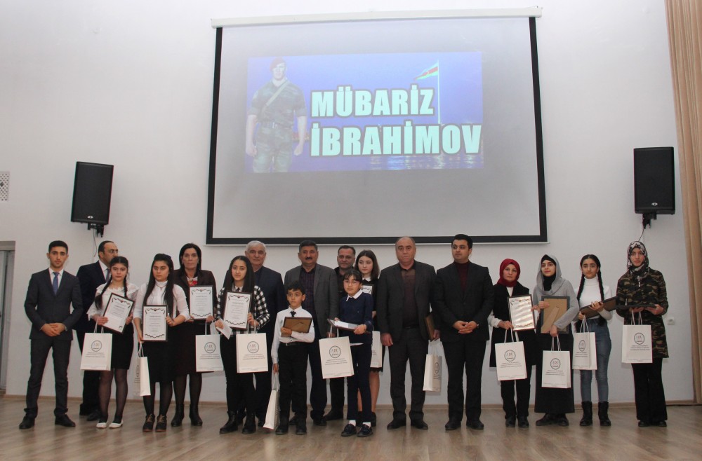 “Mübariz İbrahimov – vətənpərvərlik nümunəsi” mövzusunda müsabiqənin qalibləri mükafatlandırılıb