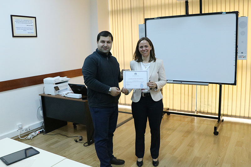 Alman professorun Azərbaycan Universitetinə Erasmus səfəri yekunlaşdı