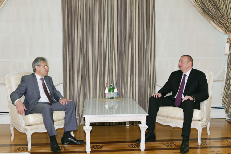 İlham Əliyev Rusiya Elmlər Akademiyası prezidentini qəbul edib