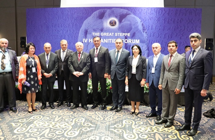 AMEA Rəyasət Heyətinin elmi katibi IV “Böyük Çöl” Beynəlxalq Humanitar Forumunda çıxış edib