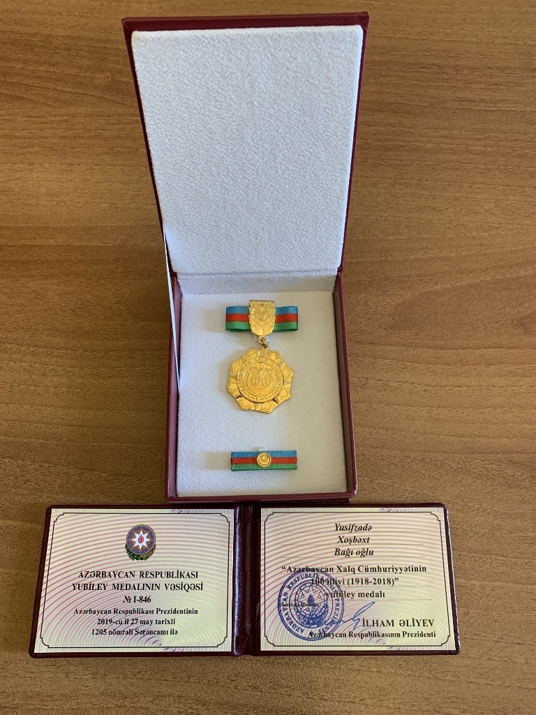 Akademik Xoşbəxt Yusifzadəyə Cümhiriyyət medalı ilə təltif olundu -FOTO