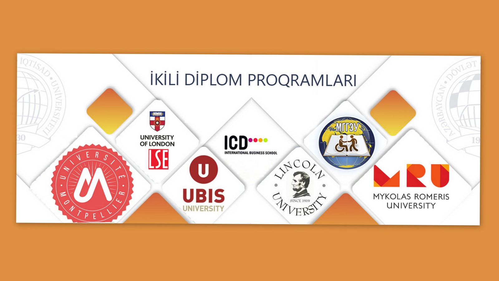 UNEC-in bakalavr və magistr pilləsi üzrə ikili diplom proqramlarının sərgisi keçiriləcək  