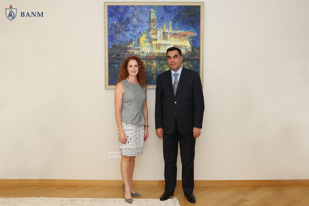 Elmar Qasımov Neft Mühəndisləri Cəmiyyətinin prezidenti ilə görüşüb