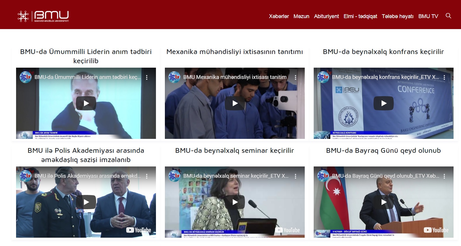 BMU-nun yeni saytı istifadəyə verilib