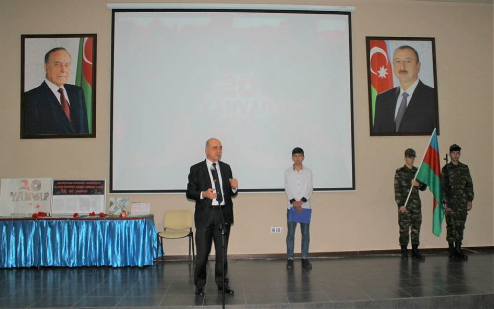 Peşə Təhsil Mərkəzidə “Qanlı Yanvar - tariximizin qan yaddaşı” mövzusunda xüsusi dərs təşkil olunub