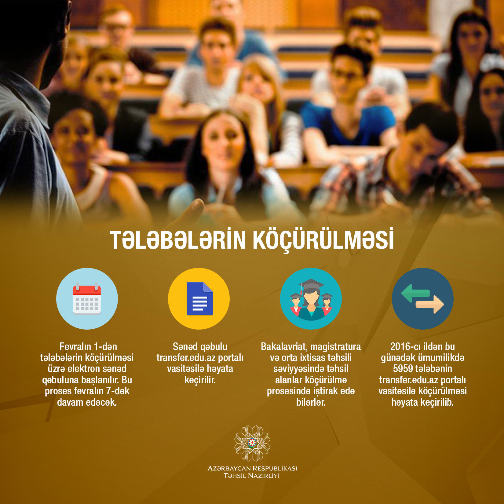 Tələbələrin köçürülməsinə başlanılır - video