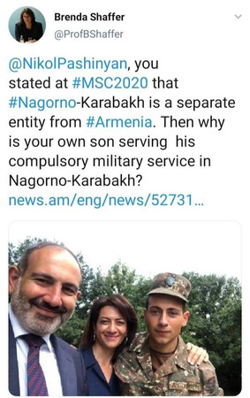 Amerikalı professordan Paşinyana sərt cavab (FOTO)