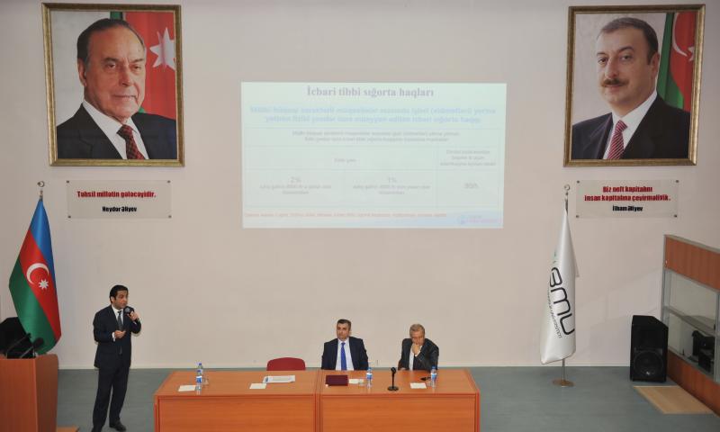 Bakı Mühəndislik Universitetində icbari tibbi sığorta ilə bağlı maarifləndirmə