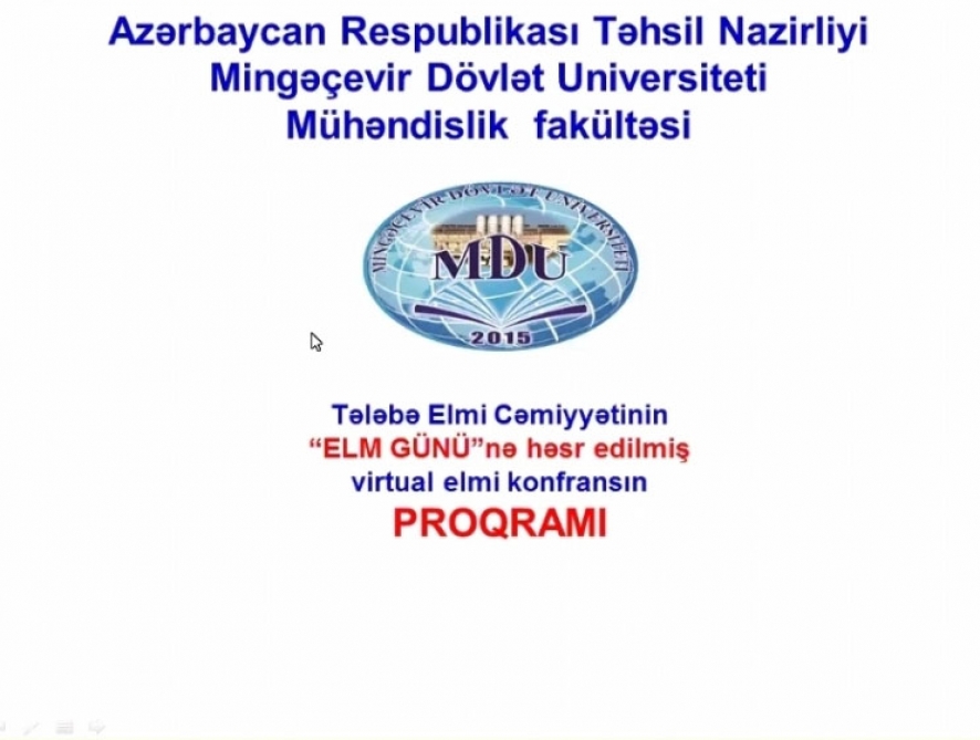 Mingəçevir Dövlət Universitetində virtual elmi konfrans keçirilib