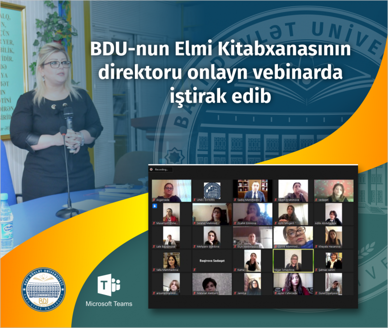 BDU-nun Elmi Kitabxanasının direktoru onlayn vebinarda iştirak edib