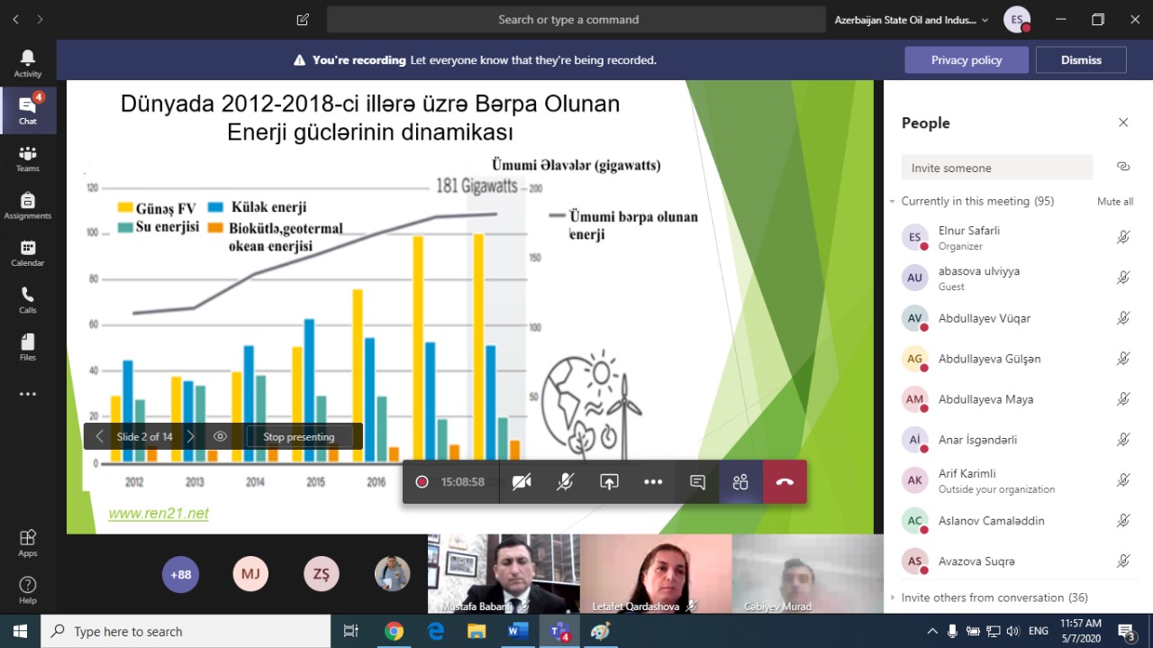 ADNSU-da Gənc Tədqiqatçı və Doktorantların onlayn Elmi Konfransı keçirilib