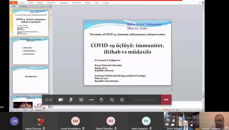 “COVID-19 üçlüyü: immunitet, iltihab və müdaxilə” mövzusunda ustad dərsi  