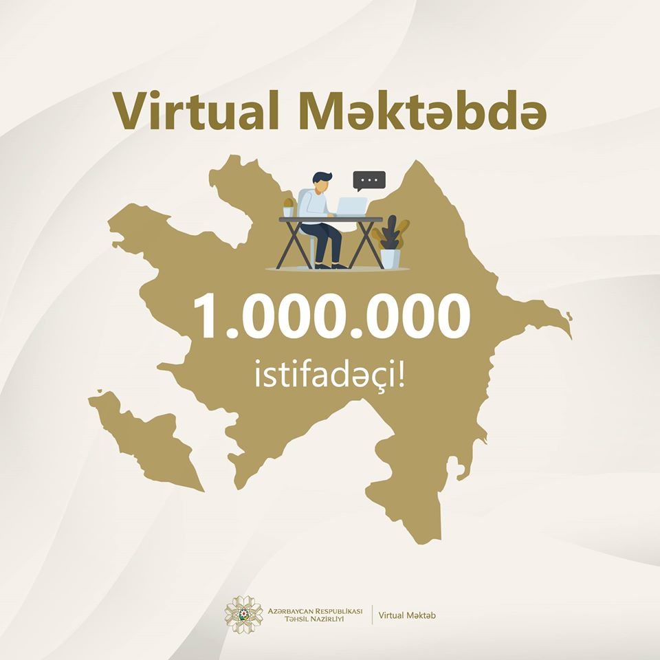 “Virtual Məktəb”in istifadəçi sayı 1 milyonu ötdü-RƏSMİ  