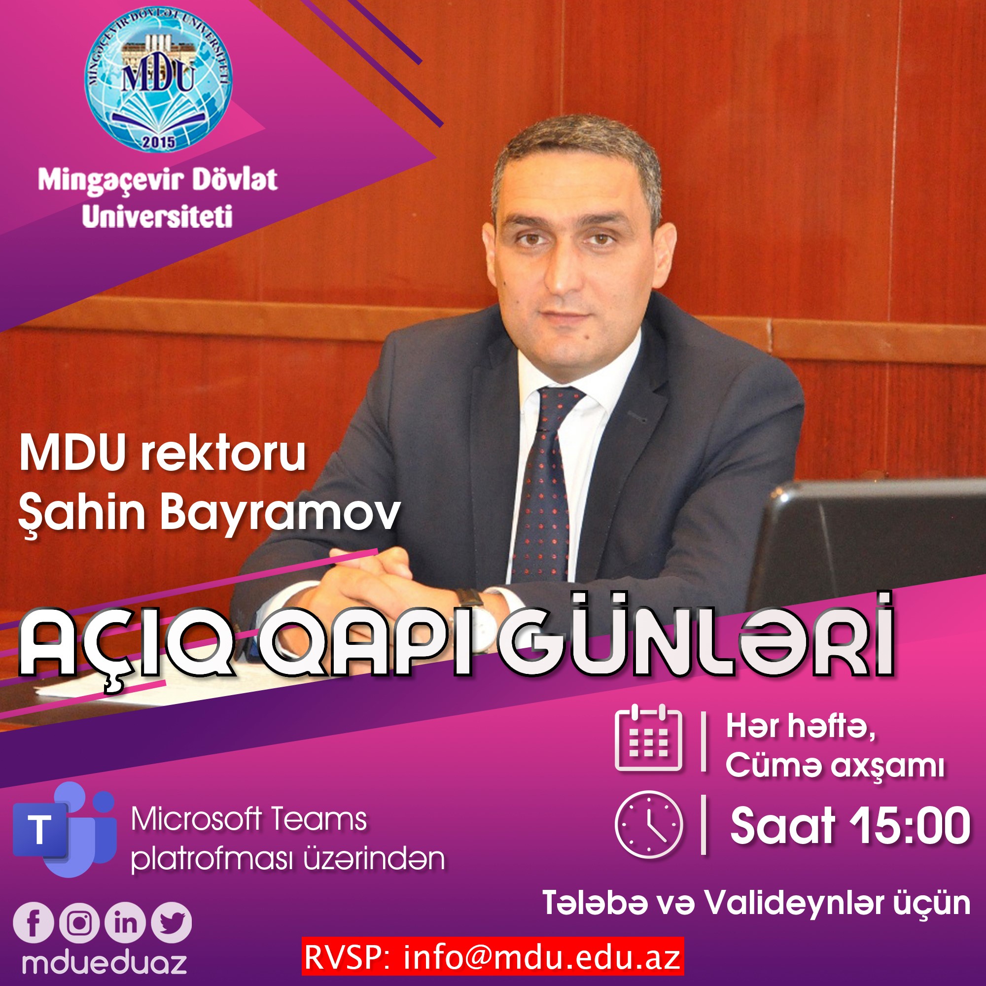 Mingəçevir Dövlət Universitetində “Açıq qapı günləri” keçiriləcək
