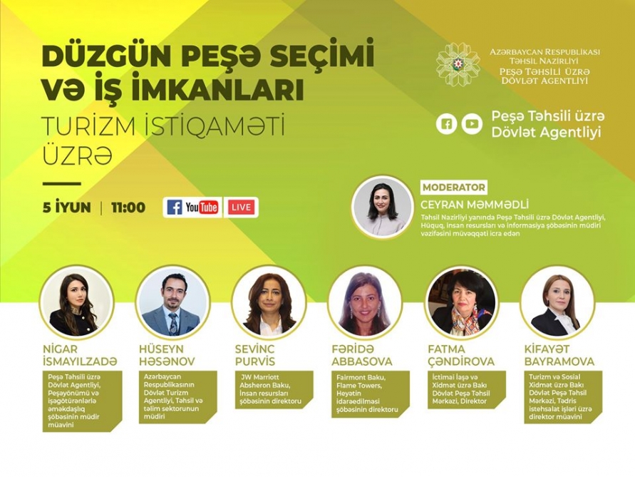 Turizm istiqaməti üzrə düzgün peşə seçimi və iş imkanları müzakirə olunacaq