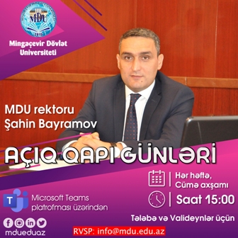 Mingəçevir Dövlət Universitetində növbəti “Açıq qapı” günü keçiriləcək