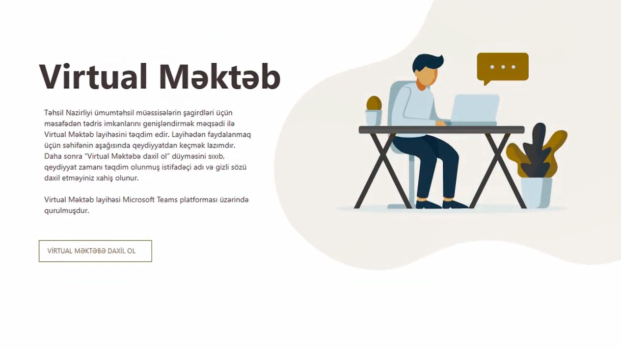 Virtual məktəbdə yeni xidmətlər istifadəyə verilib