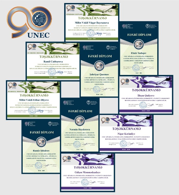 UNEC KİM-in fəaliyyətinə dəstək olanlar mükafatlandırıldı