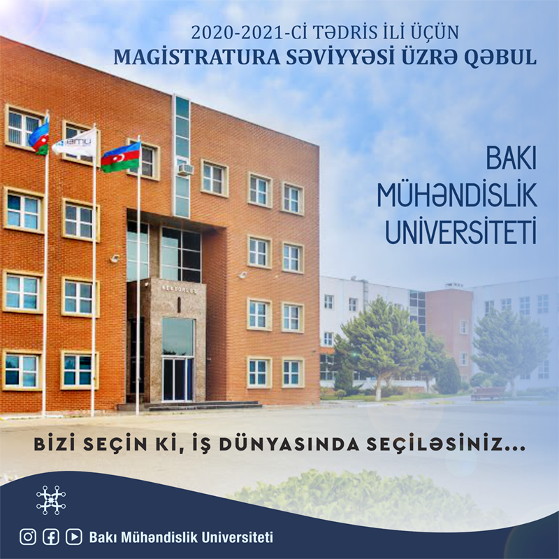 Bu il BMU-ya magistratura səviyyəsi üzrə qəbul planı 95% dolub