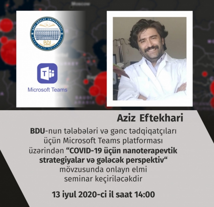 BDU-da onlayn elmi seminar: COVID-19 üçün nanoterapevtik strategiyalar və perspektivlər