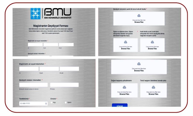 BMU-nun magistratura səviyyəsinə yeni qəbul olmuş tələbələrin qeydiyyatı asanlaşdırıldı