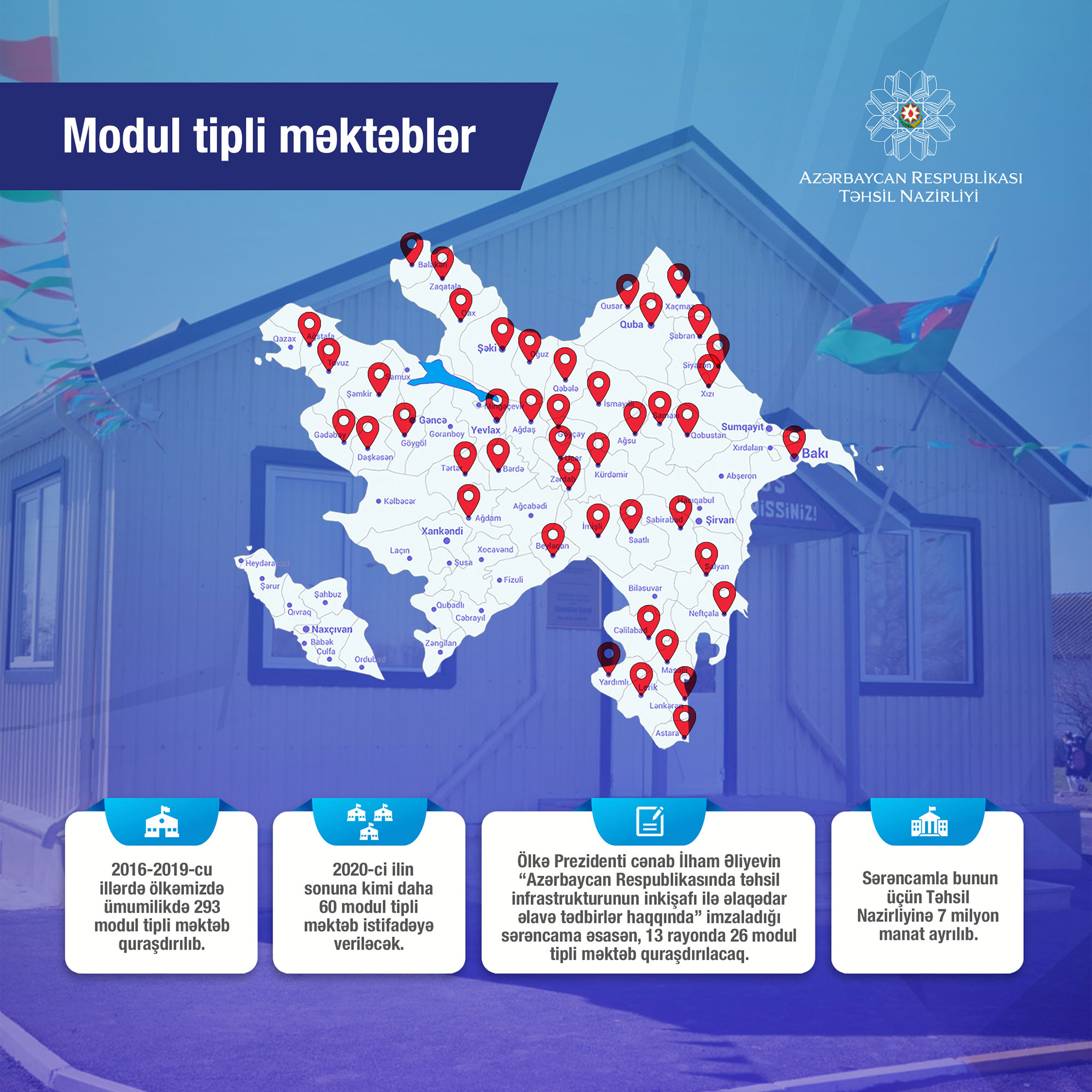 TN: İlin sonuna kimi daha 60 modul tipli məktəb istifadəyə veriləcək