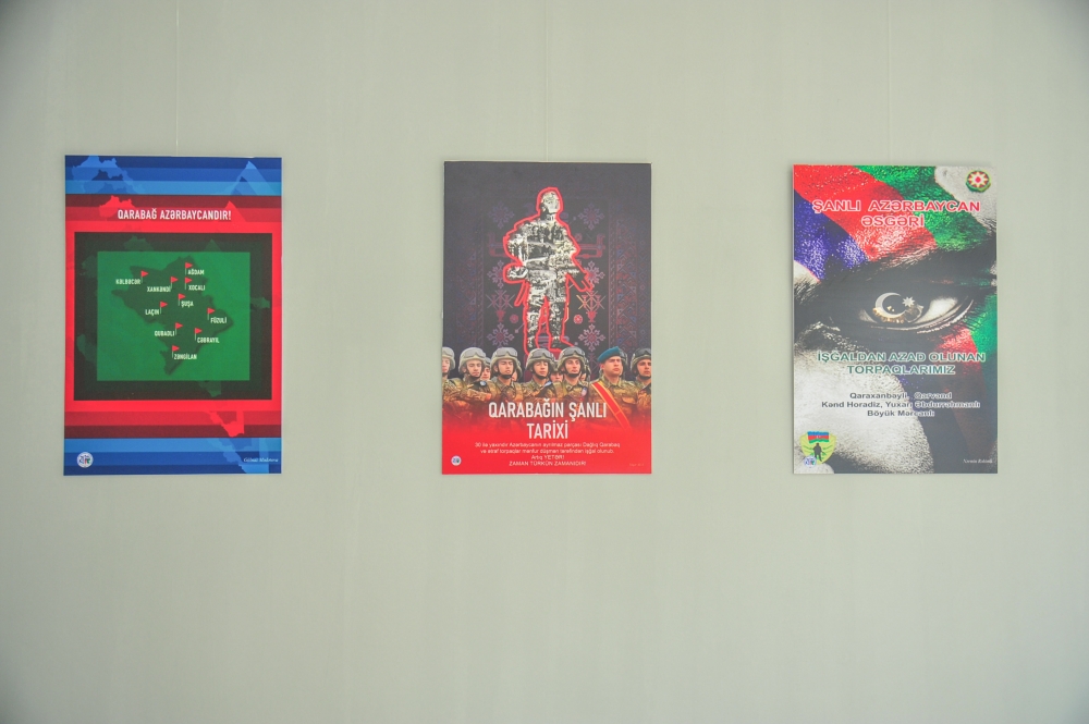 ADMİU-da “Qarabağ Azərbaycandır!” plakat sərgisi açılıb - FOTO