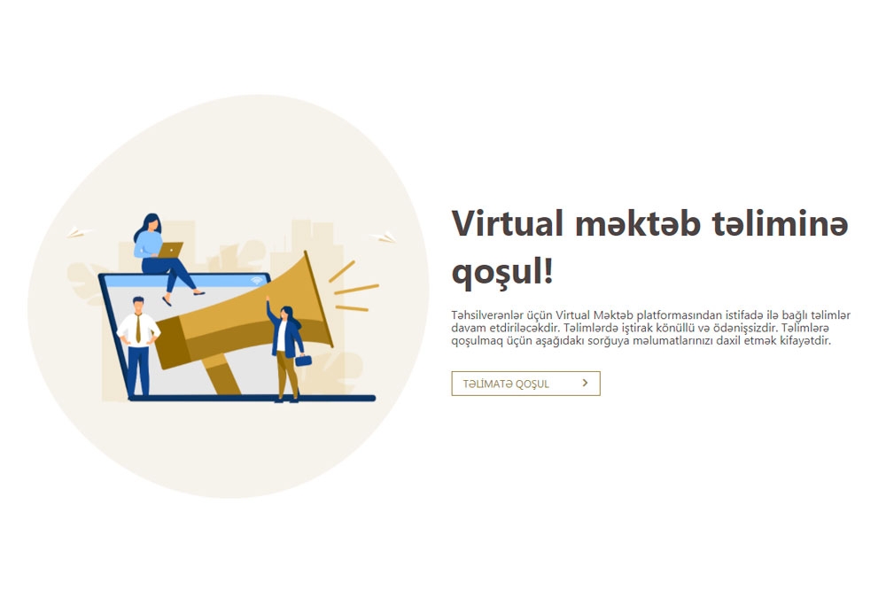 “Virtual məktəb”də müəllimlər üçün onlayn təlimlərə qeydiyyat davam edir      