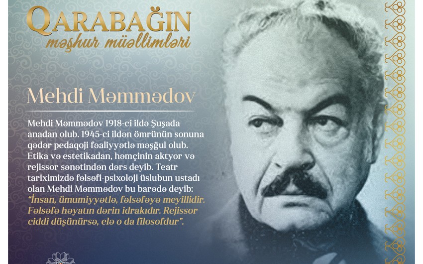 “Qarabağın məşhur müəllimləri” - Mehdi Məmmədov    