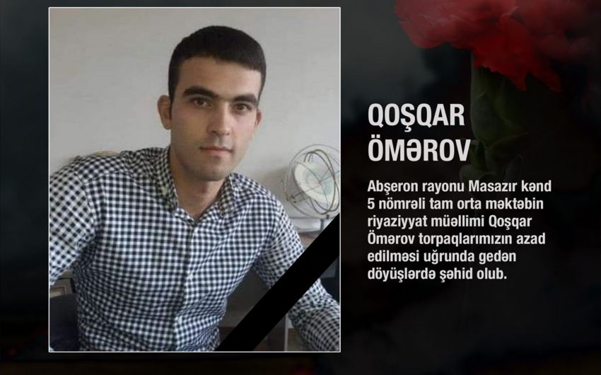Qarabağın azadlığı uğrunda şəhid olan müəllim  