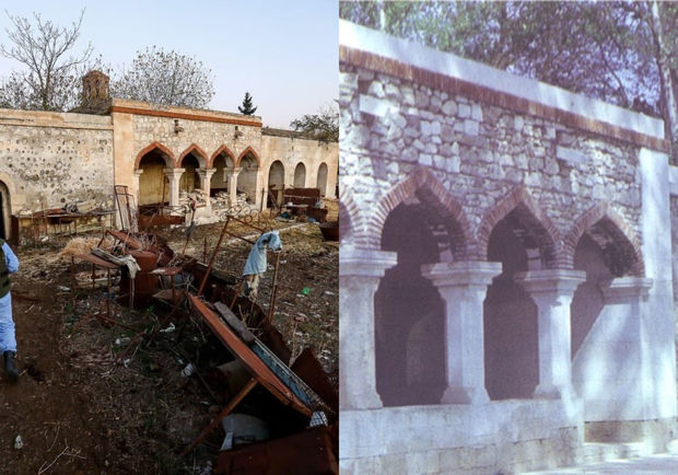 Ağdamda Pənahəli xan sarayı erməni işğalından əvvəl və sonra... - FOTO  