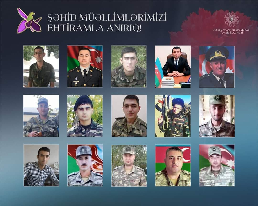 Təhsil naziri şəhid müəllimlərlə bağlı paylaşım etdi