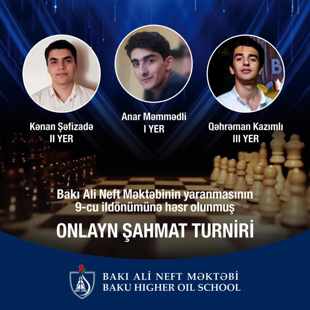 BANM-da Onlayn Şahmat Turnirinin qalibi məlum oldu  