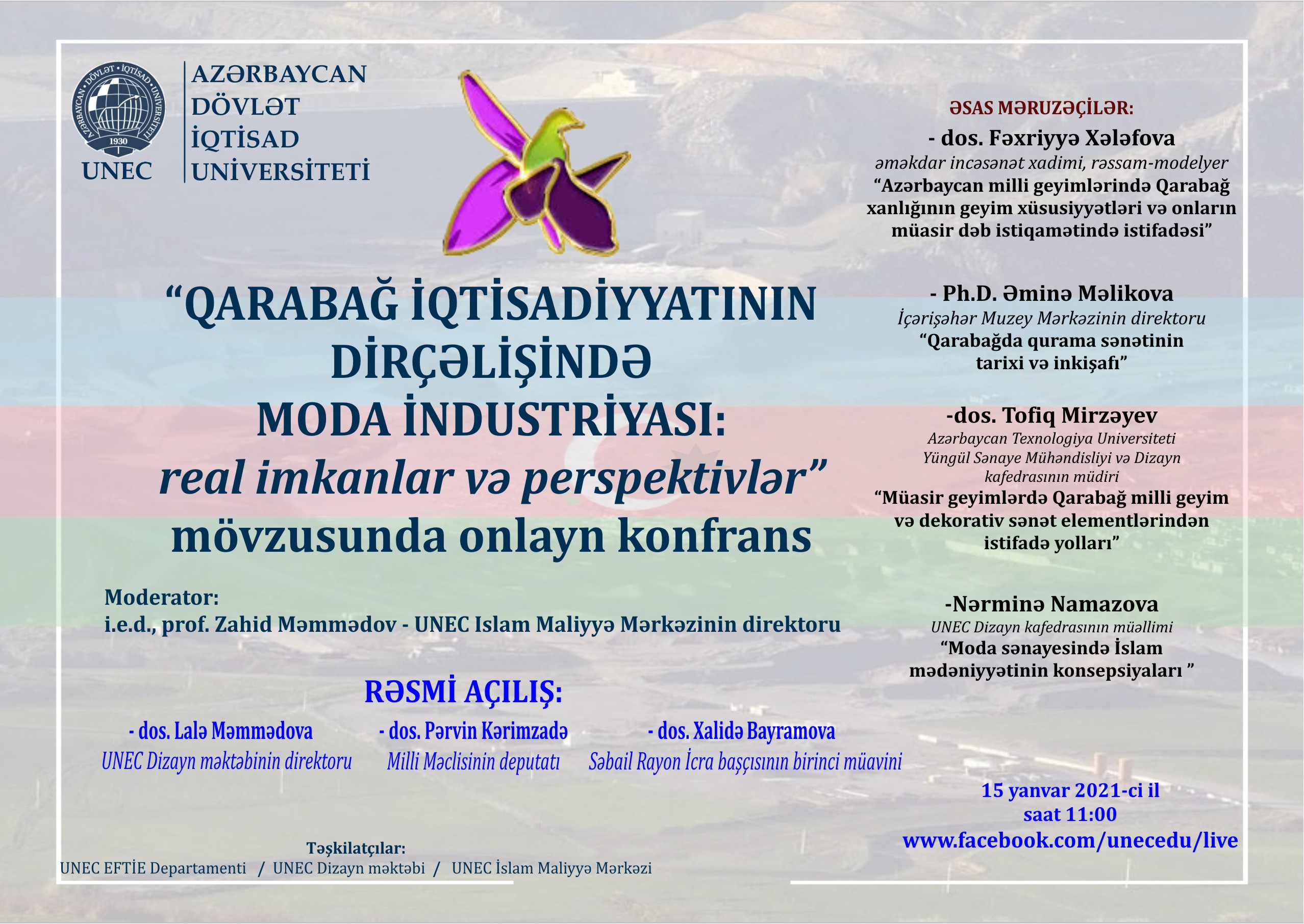 UNEC-də “Qarabağ   iqtisadiyyatının dirçəlişində moda industriyası” mövzusunda konfrans keçiriləcək  