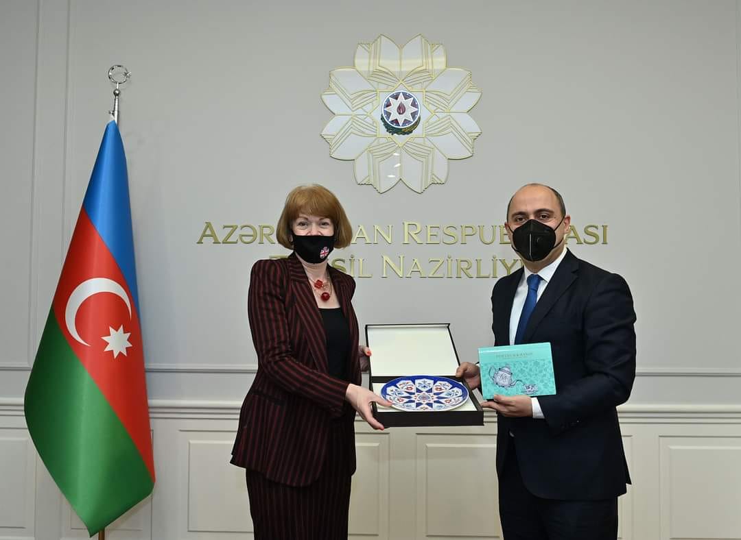 Emin Əmrullayev Böyük Britaniyanın dövlət naziri ilə görüşüb