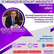 MDU-da  “Peşəkarla görüş” layihəsi çərçivəsində növbəti tədbir keçiriləcək