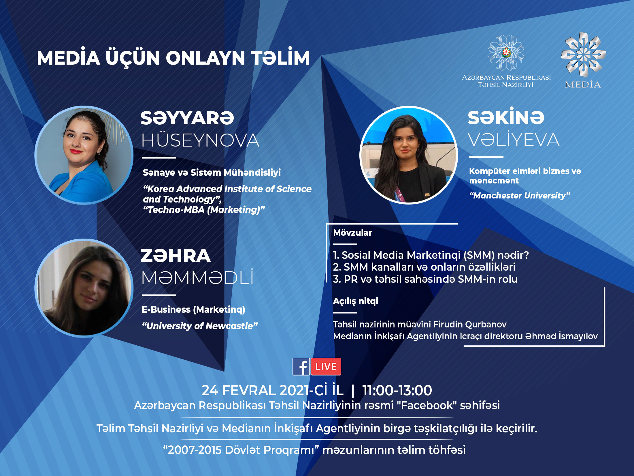 Media nümayəndələri üçün onlayn təlim keçiriləcək  