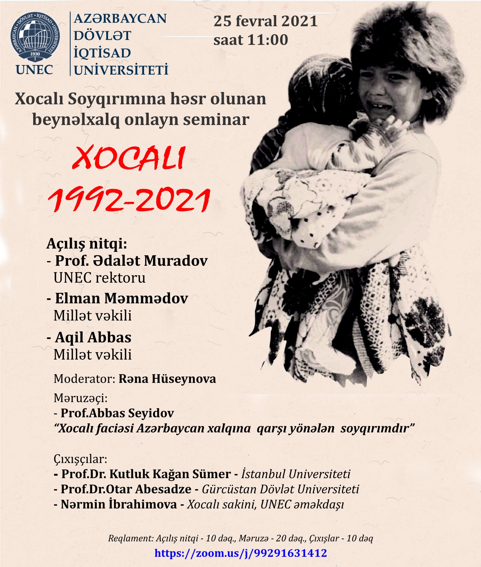 UNEC-də Xocalı Soyqırımına həsr olunan onlayn beynəlxalq seminar keçiriləcək