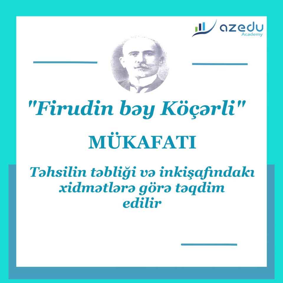 Cocuq Mərcanlı  məktəbinin direktoruna “Firudin bəy Köçərli” mükafatı təqdim edildi-FOTO