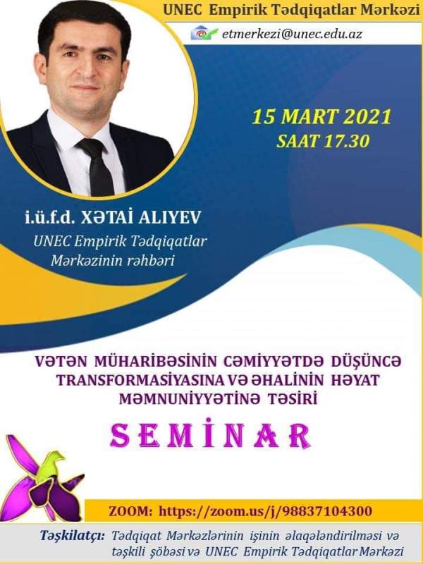 UNEC-də Vətən müharibəsinə həsr olunan seminar keçiriləcək