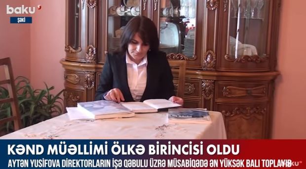 Kənd müəllimi ölkə birincisi oldu - VİDEO  