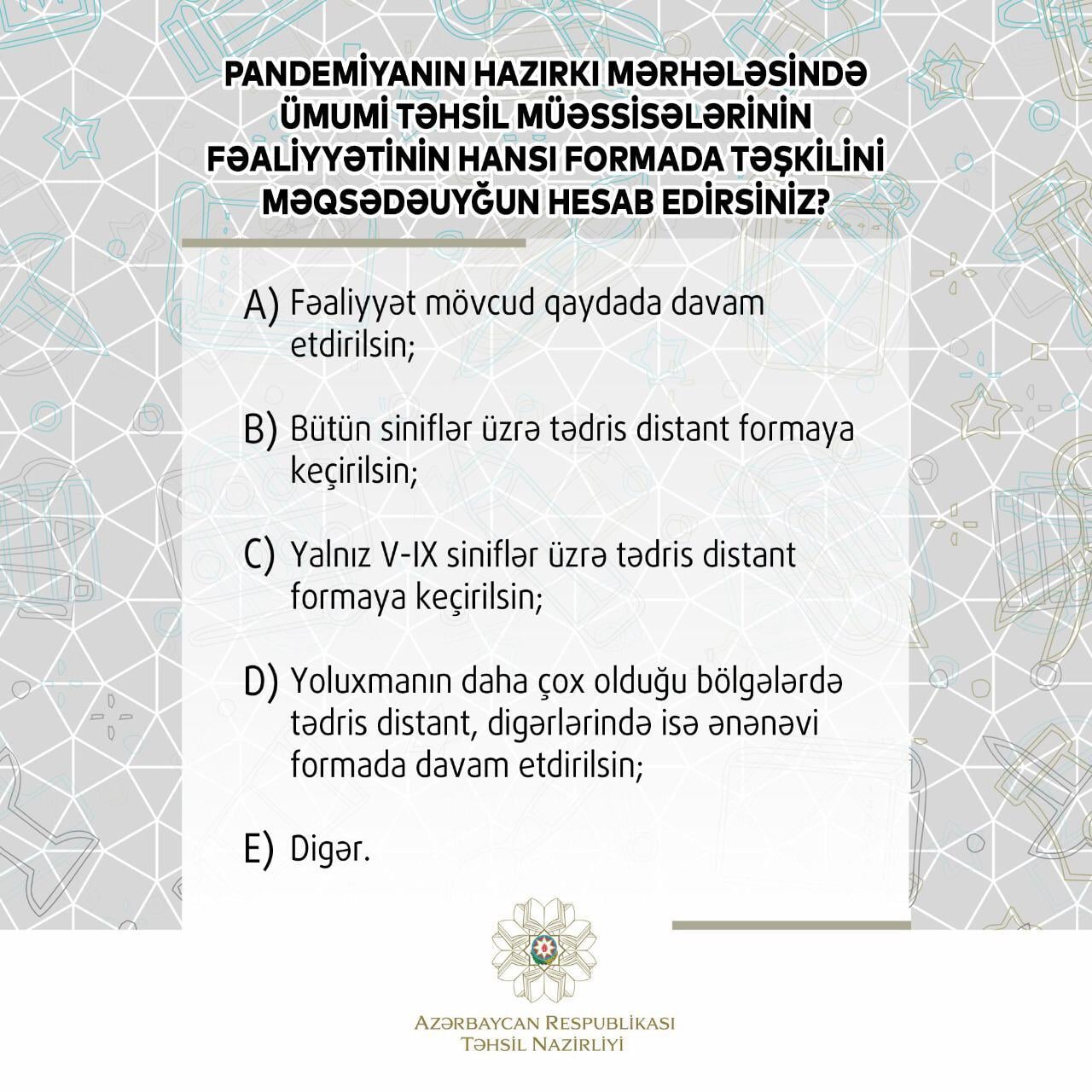 Təhsil Nazirliyinin rəy sorğusu çox müsbət qarşılandı – Ekspert rəyləri